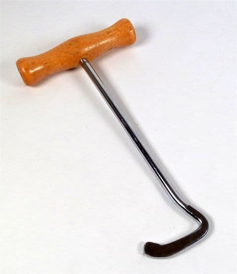 Vintage Hand Tool Wooden Handled Metal Bale or Sack Hook, Circa 1970s Cargo Dock Loading Moving