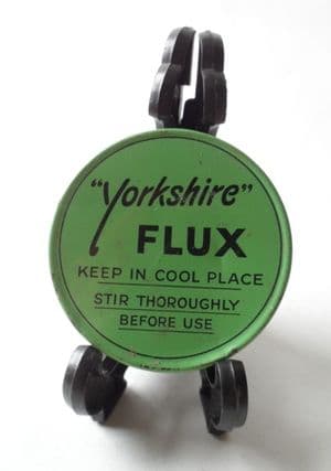 Vintage Hardware Tin Yorkshire Flux Soldering Paste Small Circa 1950s Keep in Cool Place