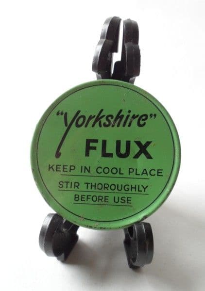 Vintage Hardware Tin Yorkshire Flux Soldering Paste Small Circa 1950s Keep in Cool Place
