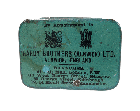 Vintage Hardy Brothers Alnwick Ltd England Tin Fishing Hooks Angling Tackle Box