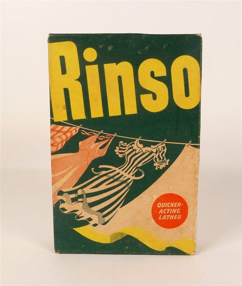 Vintage Hudson & Knight London Rinso Washing Powder Lever Brothers Unopened 1950s Small Size Cute