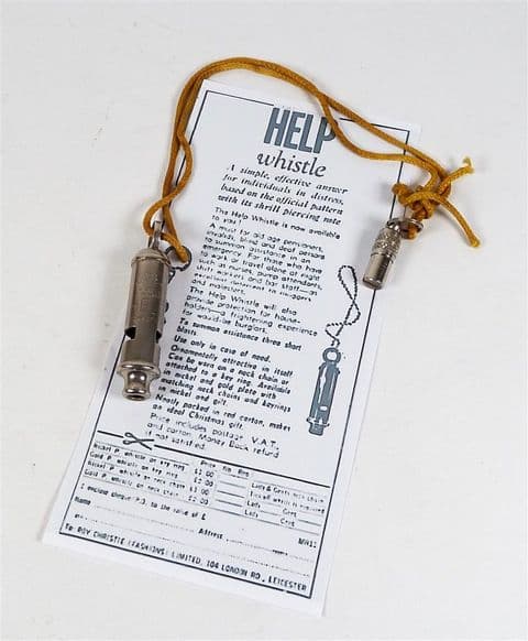 Vintage Hudson The Acme City HELP Whistle Roy Christie Co Ltd England c1976 Capsule Advert