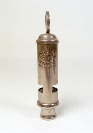 Vintage Hudson The Emca City Whistle Made in England GSW Walking Police Fire General Service 3.25"