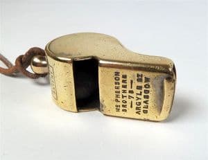 Vintage Hudson Thunderer Patent Whistle Circa 1900-24 Escargot McPherson Brothers Argyle St Glasgow