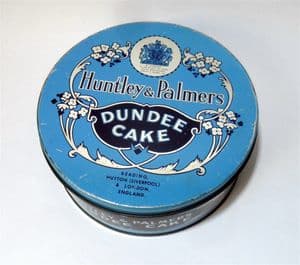 Vintage Huntley & Palmers Reading Liverpool London Work Dundee Cake 1950s HBS Art Nouveau Design