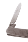 Vintage Ibberson Sheffield Engine Turned Folding Folder Stainless Pocket Pen Knife Violin Mark