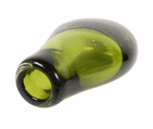 Vintage Italian Heavy Cased Art Glass Olive Green Vase Murano Sommerso Not Signed Flavio Poli Style