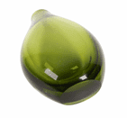 Vintage Italian Heavy Cased Art Glass Olive Green Vase Murano Sommerso Not Signed Flavio Poli Style