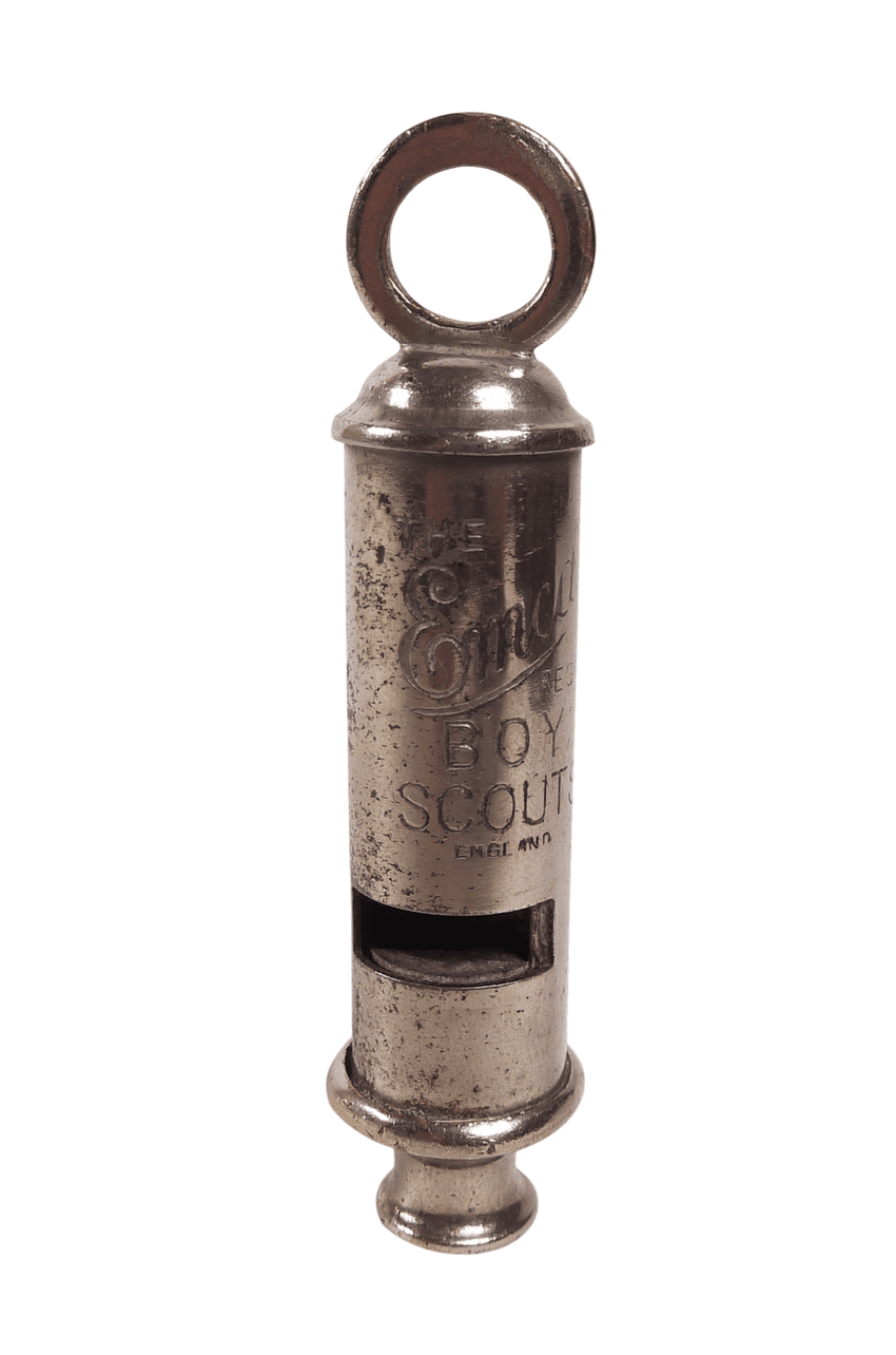 Vintage J Hudson & Co The Emca Boy Scouts Be Prepared Whistle Made in England GSW Scouting
