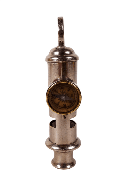 Vintage J Hudson & Co The Emca Boy Scouts Compass Whistle Made in England GSW Scouting
