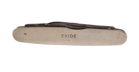 Vintage J Nowill & Sons Cross Keys D Trademark Sheffield Exide Pocket Pen Knife Advertising