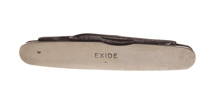 Vintage J Nowill & Sons Cross Keys D Trademark Sheffield Exide Pocket Pen Knife Advertising