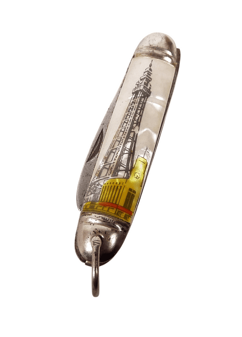 Vintage Jowika Ireland Mini Miniature Folding Pocket Knife Blackpool Tower Prom Seafood Restaurant