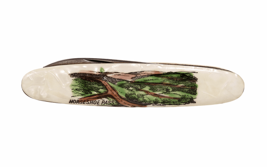 Vintage Jowika Rep Ireland Horseshoe Pass Wales Folding Folder Pocket Knife Souvenir Pictorial