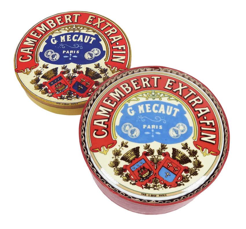 Vintage Kitchen Boxed BIA Cordon Bleu G Mecaut Camembert Cheese Baker & Holder Recipe Booklet