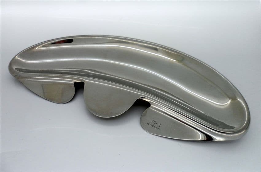 Vintage Kitchen Dining Effepi of Italy Stainless Steel Clip On Pip Tray 1970s Sauces Dips Fish Bones