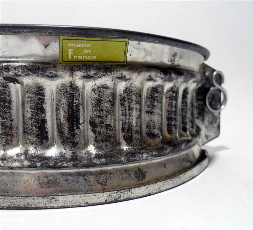 Pot Pies Rowoco Fluted Tin Vintage Game Pie Mould France Oval Hot