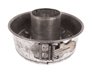 Vintage Kitchen German 7.5" 3 Piece Springform Bundt Cake Mould Mold Tin Circa 1930s