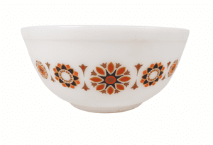 Vintage Kitchen JAJ J A Jobling Sunderland 8.75" Pyrex Mixing Bowl No Handles Toldeo Pattern #183