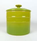 Vintage Kitchen Kuhn Rikon Switzerland Green Pottery Storage Jar Canister Tea Coffee Sugar Etc