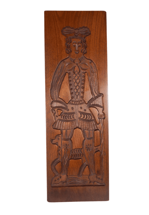 Vintage Kitchen Large 21" Dutch Carved Wooden Springerle Speculaas Cookie Biscuit Man Dog Mold Decor