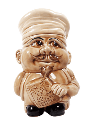 Vintage Kitchen Large Price & Kensington England Biscuit Chef Cookie Jar Barrel Book of Biscuits