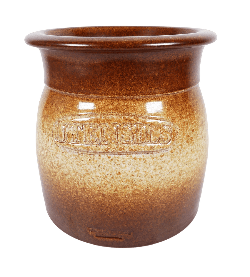 Vintage Kitchen Large Utensil Jar Hand Thrown Irish Studio Kiltrea Bridge Pottery Enniscorthy