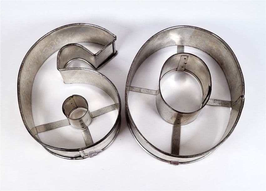 Vintage Kitchen Number 6 9 0 Baking Cake Mould Tin Birthday Anniversary Celebration Party Age