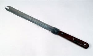 Vintage Kitchen Serrated Bread Knife Regent Japan Centurion Miracle Worker Stainless Wood Handle