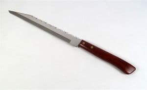 Vintage Kitchen Serrated Bread Knife Richardson Sheffield England Stainless Steel Wooden Wood Handle
