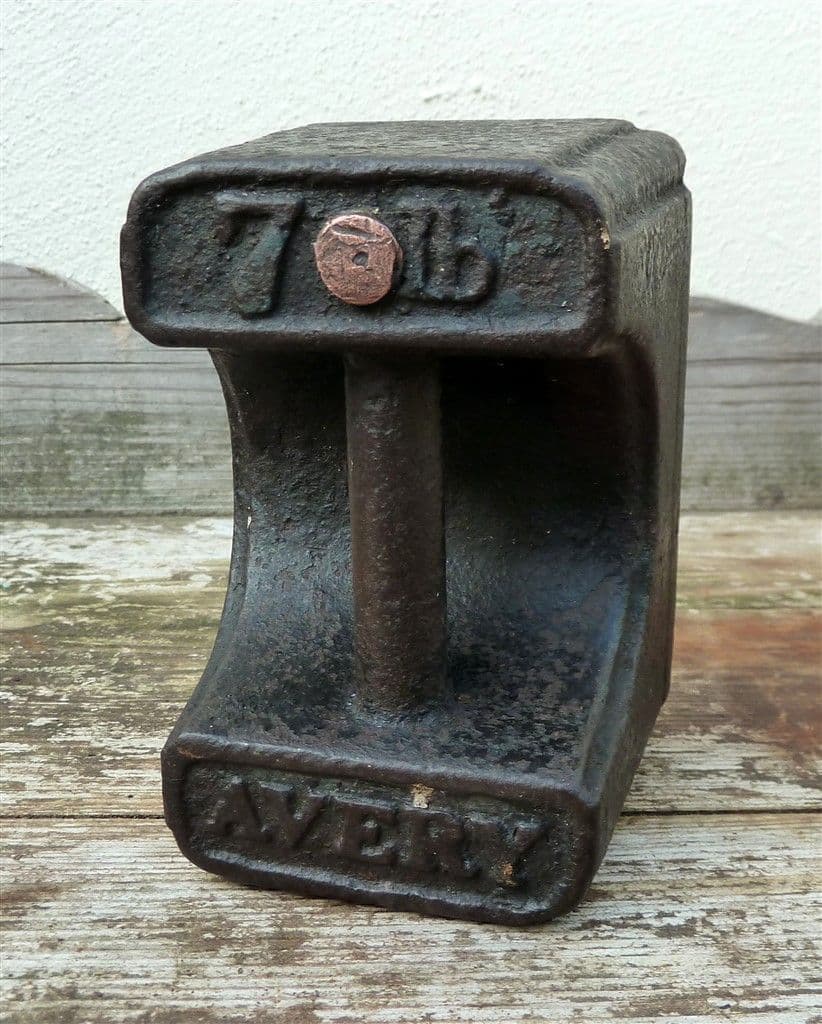 Vintage Kitchen Shop Cast Iron Avery Bar Weight 7lb 7 Pounds Door Stop Nice Design