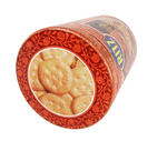 Vintage Kitchen Storage Tin Nabisco Ritz Crackers Red Roses 1970s Scarce Design Pictorial Caddy