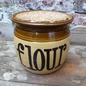Vintage Kitchen T G Green Church Gresley Pottery England Granville Flour Storage Jar Canister