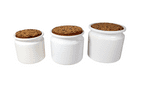 Vintage Kitchen T G Green Church Gresley Pottery England Spectrum Tea Coffee Sugar Storage Jars