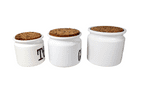 Vintage Kitchen T G Green Church Gresley Pottery England Spectrum Tea Coffee Sugar Storage Jars