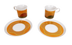 Vintage Kitchen Tableware Boxed Narumi Japan Bone China Set 6 Unused Cup & Saucers  Art Deco Style