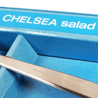 Vintage Kitchen Tableware Cutlery Boxed Viners Sheffield Chelsea Steel Salad Servers 1960/70s