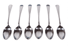 Vintage Kitchen Tableware Cutlery Six Boxed 6 Small Perfect Stainless Steel Tea Spoons 1950s