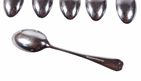 Vintage Kitchen Tableware Cutlery Six Boxed 6 Small Perfect Stainless Steel Tea Spoons 1950s