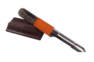 Vintage Kitchen Tool Utensil Stainless Steel Potato Vegetable Peeler 1960s Whipped Wood Handle