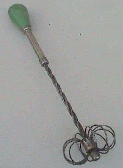 Vintage Kitchen Utensil Tool Prov Patent Automatic Egg Whisk Whip Hand Beater Circa 1920s