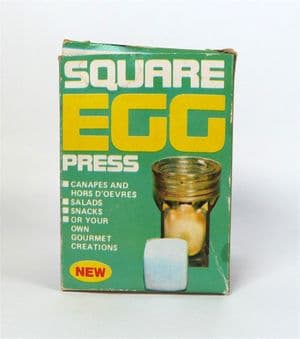 Vintage Kitchen Utensil Tool Square Egg Press 1970s Boxed Unused Boiled Salads Creations Cubed