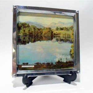 Vintage Kitchen Zimco Chrome Plate Loughrigg Tarn Cumbria Lake District Trivet Tea Pot Pan Stand