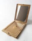 Vintage Ladies Face Powder Mirror Compact Kigu of London 55 Series Barley Engine Turned 1950s