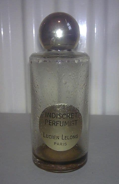 Vintage Ladies Perfume Scent Bottle Indiscret Perfumist Lucien Lelong Paris Circa 1960s