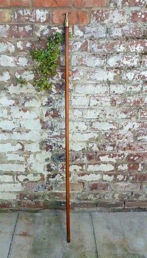 Vintage Long Handled Sash Window Pole Brass Hook 1950s Wood Wooden Handle 61" Loft Attic Sky Light