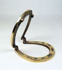 Vintage Lucky Brass English Double Horseshoe Horse Shoe Door Knocker 1930s Riding Country Cottage