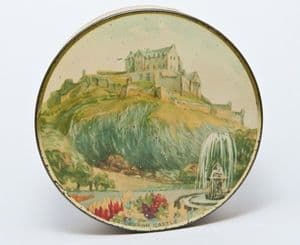 Vintage McVitie & Price Edinburgh Castle Scotland Sample Biscuit Tin Circa 1938