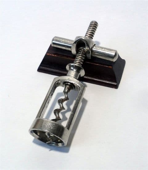 Vintage Mechanical Chrome Plated Rollover Locking Collar Frame Corkscrew Monopol Western Germany