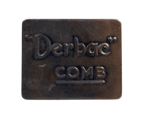 Vintage Medical Advertising Use Derbac Soap Hygienic Nickel Plated Comb 1950s School Nit Nurse Hair